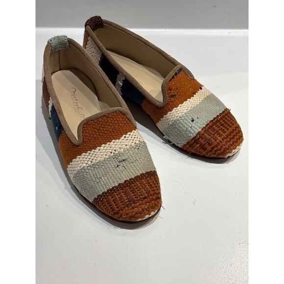 HANDCRAFTED Oysterbelle Kilim Woven Slip On Loafers Women’s Size 8.5 - Picture 2 of 8